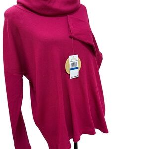 Michaels Kors NWT Hot Pink Women Long Sleeve Light Cowl Collar Size: XL